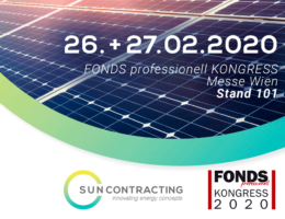 Sun Contracting AG auch 2020 wieder am FONDS professionell KONGRESS in Wien