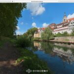 Gigapixel Panorama Neckarfront Tübingen. Dieses 360-Grad-Panorama hat 5