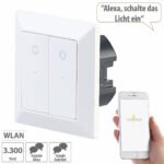 Luminea Home Control Doppel-Lichttaster LHC-52 mit WLAN