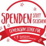 Aktionslogo "Spenden statt Geschenke" des Kinderhospiz Mitteldeutschland