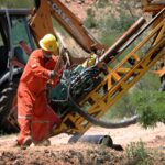 Bohrgerät im Einsatz auf Cerro Caliche; Foto: Sonoro Gold