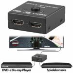 auvisio  2-Port-HDMI-2.0-Splitter & -Switch