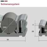 technische Schiene mit Querschnitt