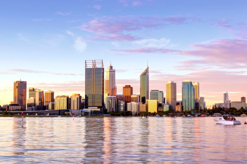 Die Skyline von Perth