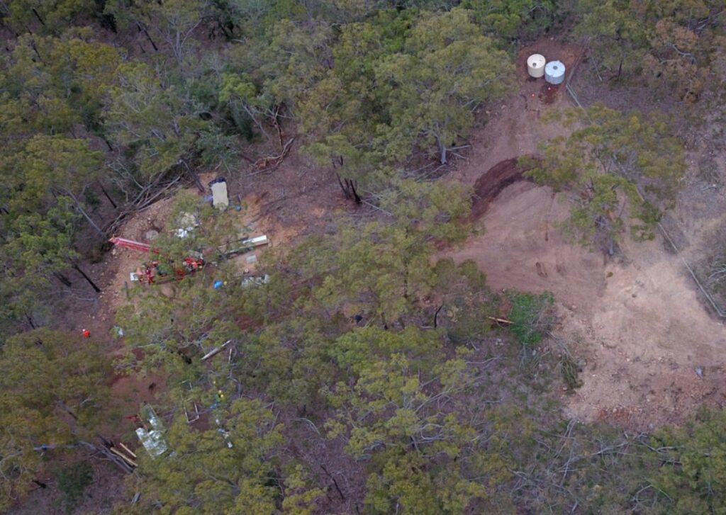 Bohrstandort auf Big Hills; Foto: Queensland Gold Hills