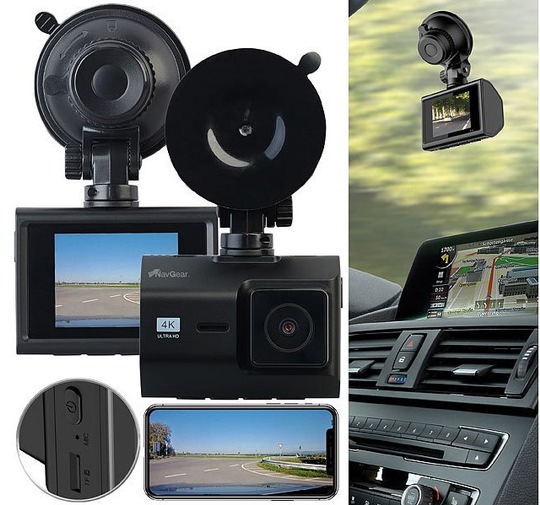 NavGear 4K-UHD-Dashcam MDV-3840 mit GPS