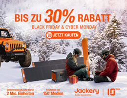 Jackery Black Friday & Cyber Monday Sale (Die Bildrechte liegen bei dem Verfasser der Mitteilung.)