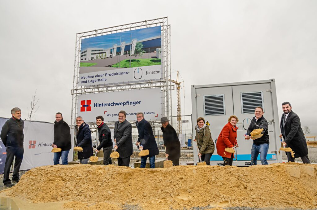 Spatenstich für die neue Batteriefabrik von Fenecon in Iggensbach (Die Bildrechte liegen bei dem Verfasser der Mitteilung.)