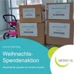 Mitarbeiterinnen und -Mitarbeiter sammelten zu Weihnachten 2022 für karitative Zwecke (Foto: Aenova) (Die Bildrechte liegen bei dem Verfasser der Mitteilung.)