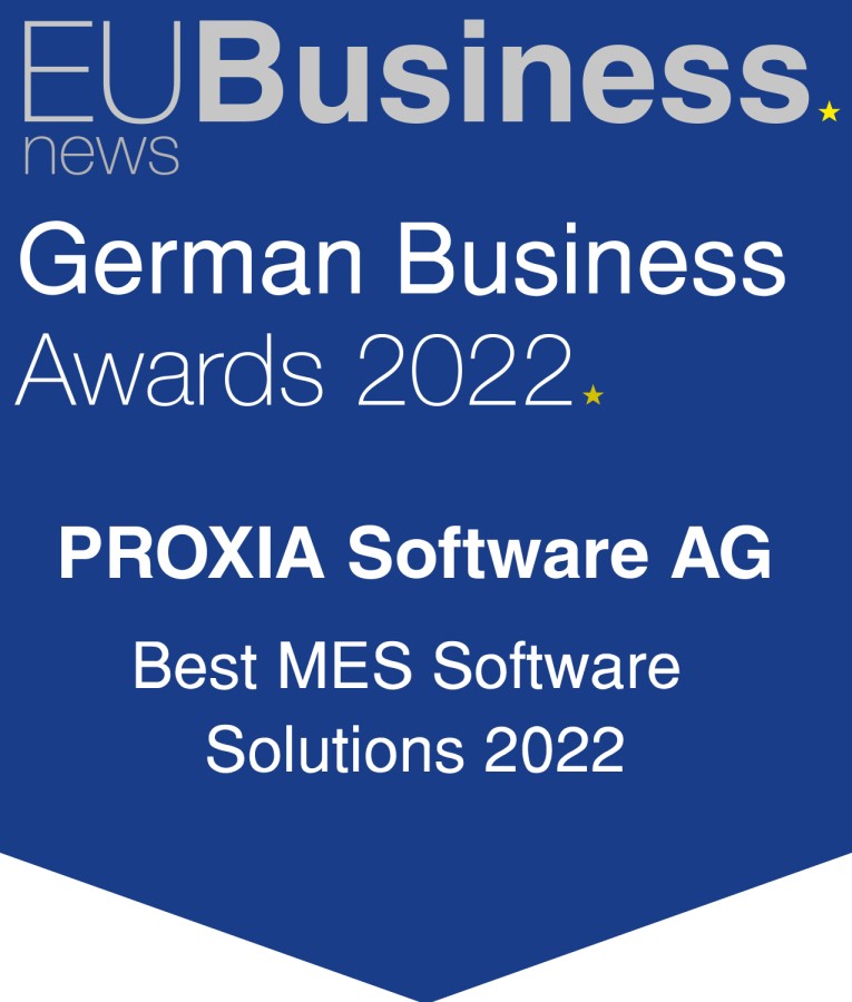 PROXIA ist ausgezeichneter Anbieter von "Best MES Software Solutions". (© PROXIA Software AG)