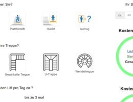 Treppenlift Stromrechner im Einsatz