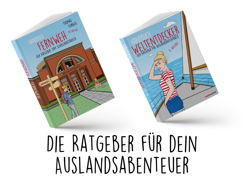 Titel Handbuch Fernweh und Handbuch Weltentdecker (Die Bildrechte liegen bei dem Verfasser der Mitteilung.)