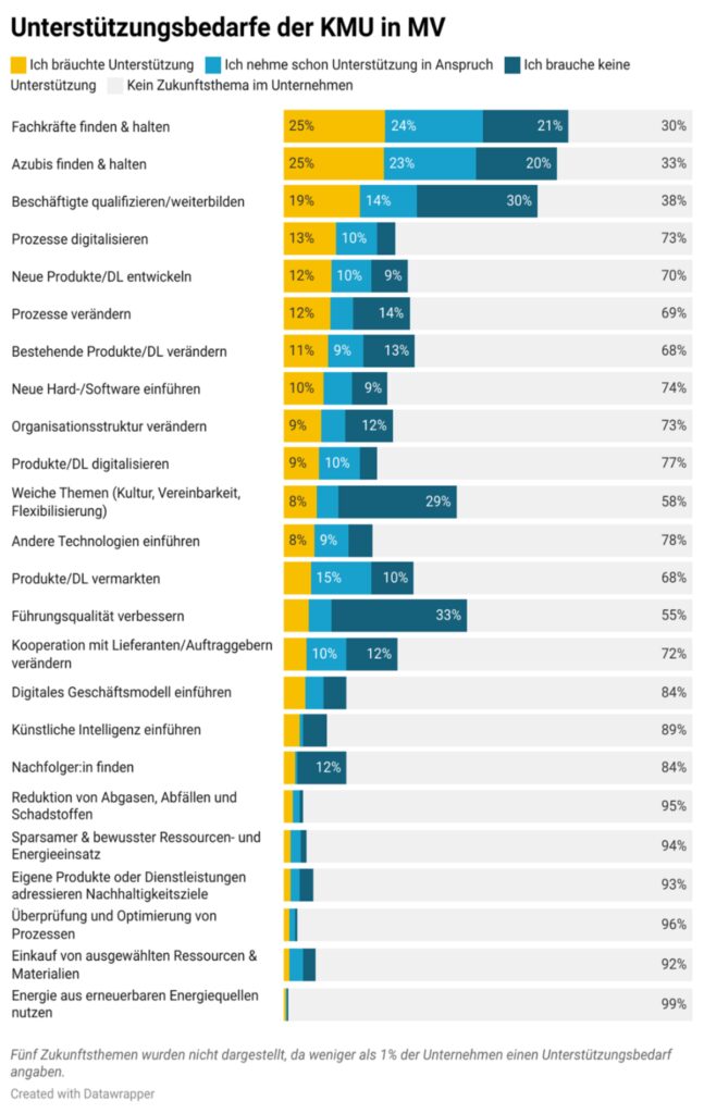 Unterstützungsbedarfe der KMU in MV