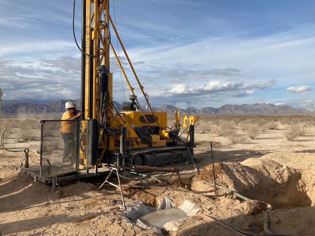 Bohrung auf dem Lithiumprojekt Jackpot Lake; Foto: Usha Resources