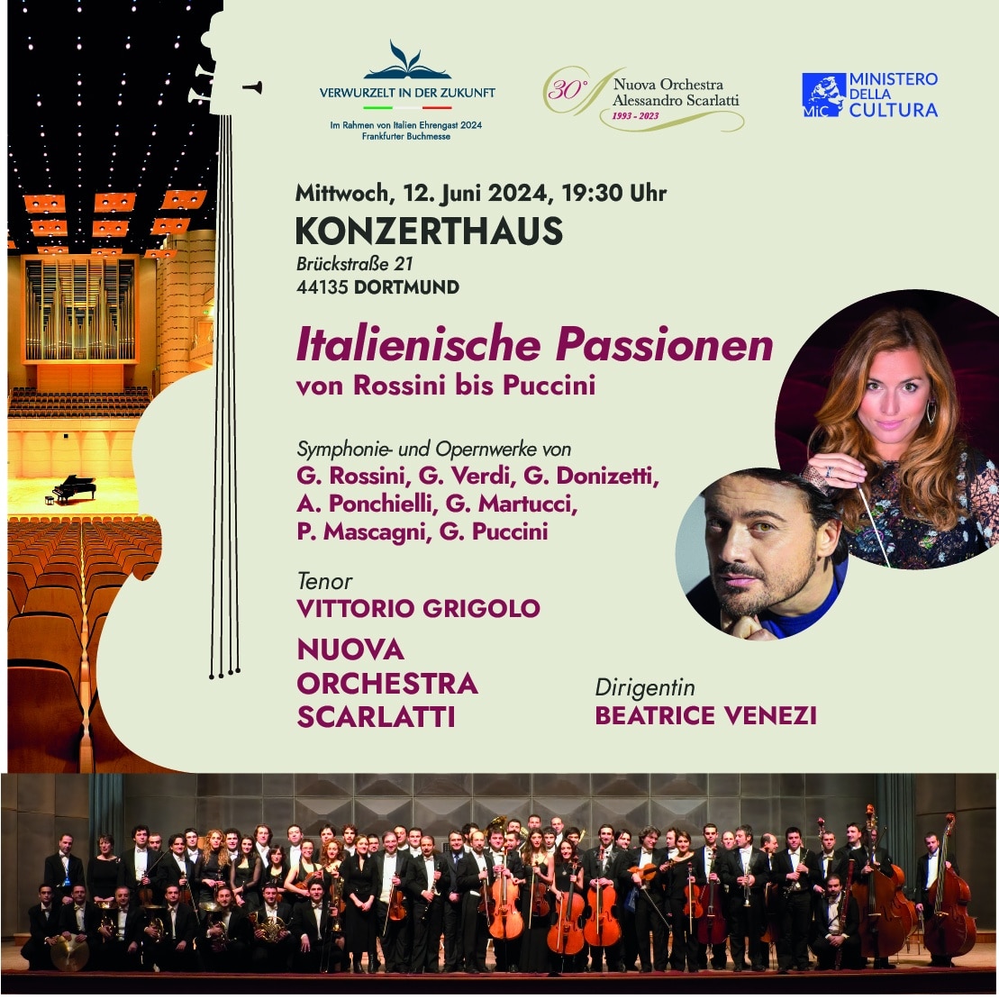 Nuova Orchestra Scarlatti im Konzerthaus Dortmund: Italienische Leidenschaften - von Rossini bis Puccini