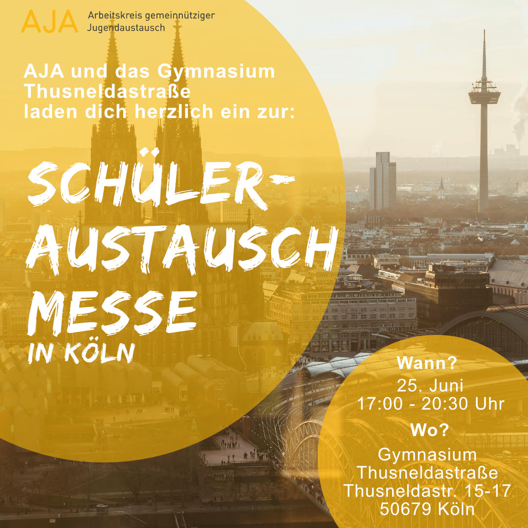 AJA-Schüleraustauschmesse in Köln am 25. Juni