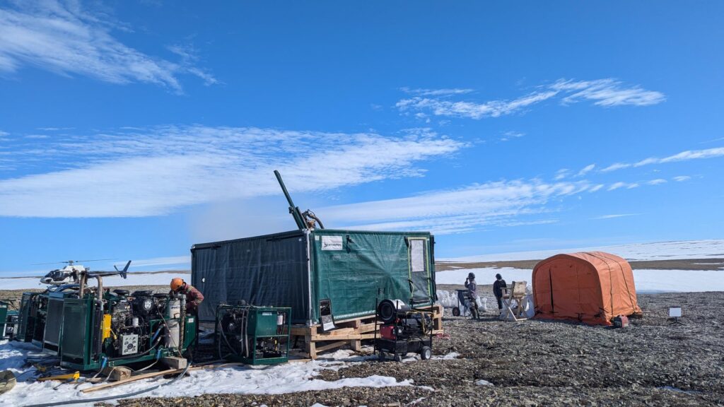 Bohrung auf dem Kupferprojekt Storm; Quelle: American West Metals