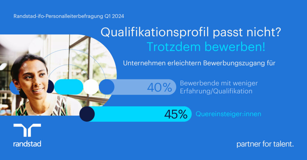 Unternehmen öffnen sich für Quereinsteiger:innen (Randstad-ifo-Studie) (Die Bildrechte liegen bei dem Verfasser der Mitteilung.)