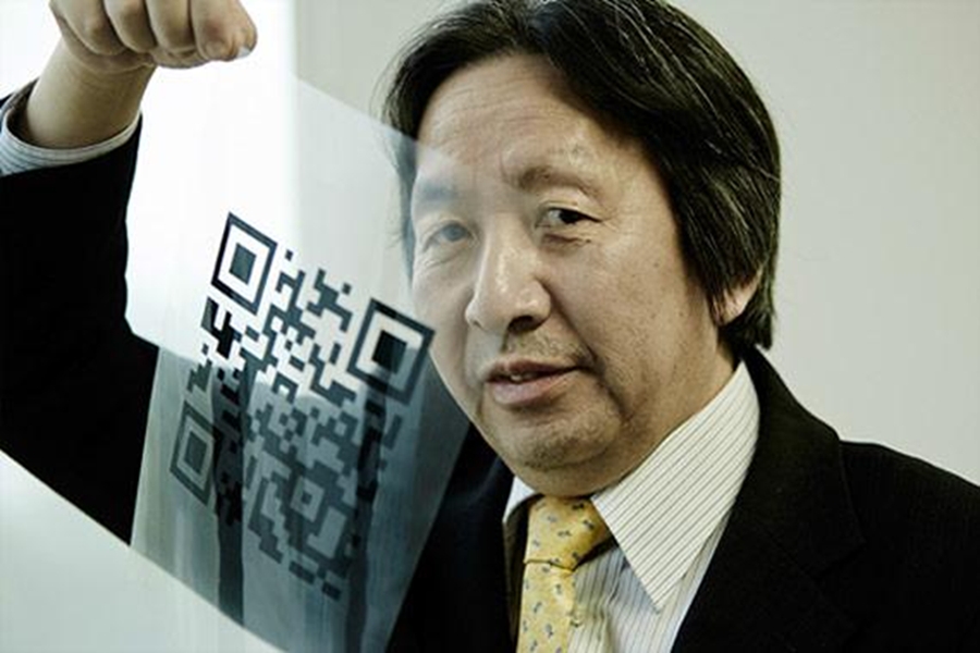 Masahiro Hara erfand im Jahr 1994 mit DENSO WAVE den QR Code. (Die Bildrechte liegen bei dem Verfasser der Mitteilung.)