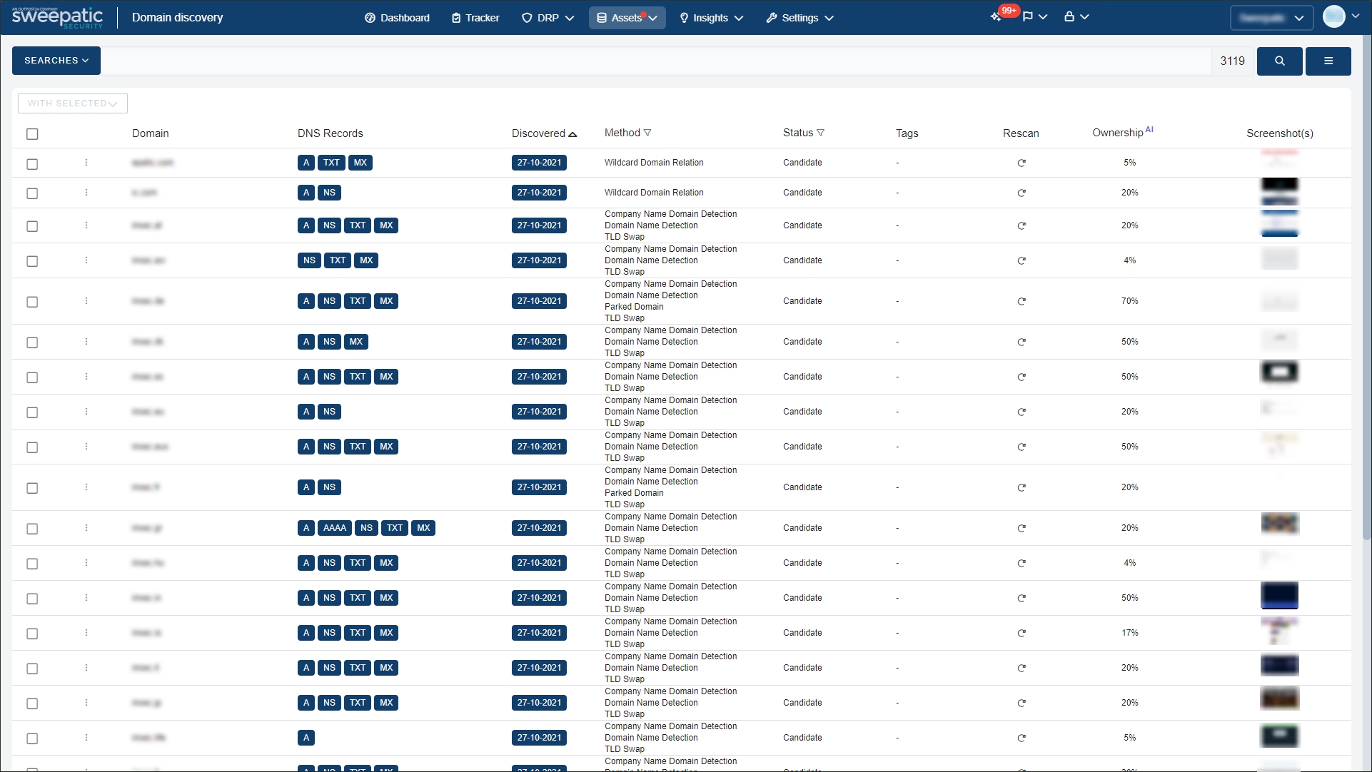 EASM-Dashboard-Ansicht mit AI Domain Discovery (Die Bildrechte liegen bei dem Verfasser der Mitteilung.)