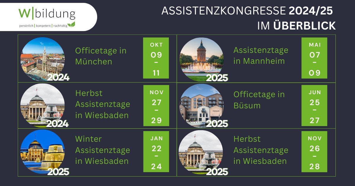 Officetage 2024 – Assistenzkongress der Wbildung Akademie in München