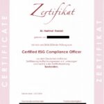 Zertifikat "Certified ESG Compliance Officer"