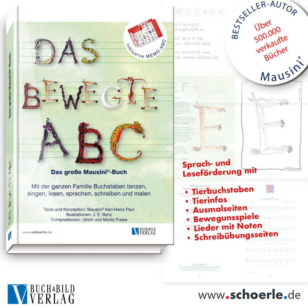 ABC Buchstaben schreiben lernen mit Hilfe von Tierbuchstaben und Lernblättern