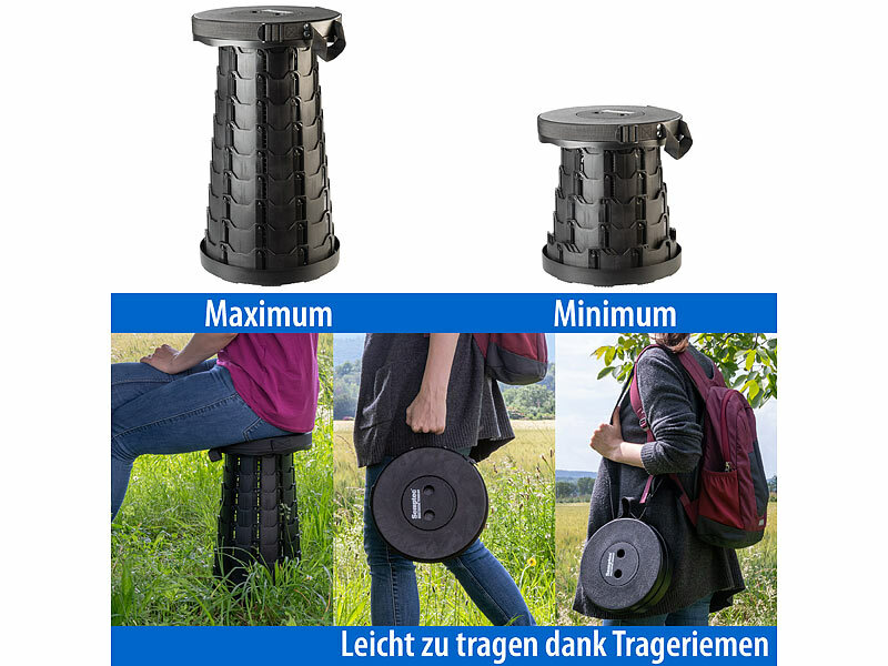 Semptec Urban Survival Technology Tragbarer Teleskop-Hocker (Die Bildrechte liegen bei dem Verfasser der Mitteilung.)