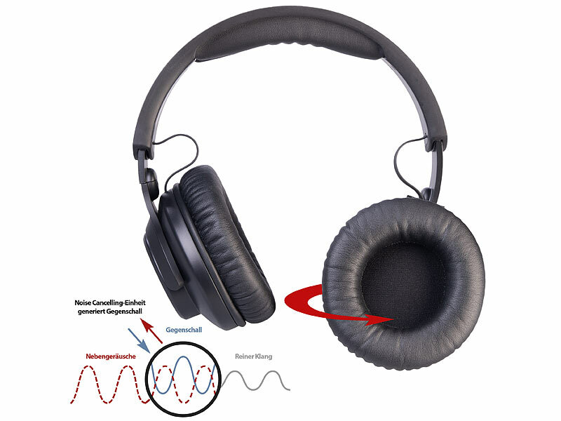 auvisio Over-Ear-Headset OHS-510.bt mit Rauschunterdrückung (Die Bildrechte liegen bei dem Verfasser der Mitteilung.)