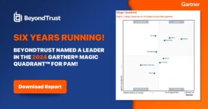 BeyondTrust zum sechsten Mal in Folge als Leader im Gartner Magic Quadrant for PAM positioniert. (Bildquelle: BeyondTrust)