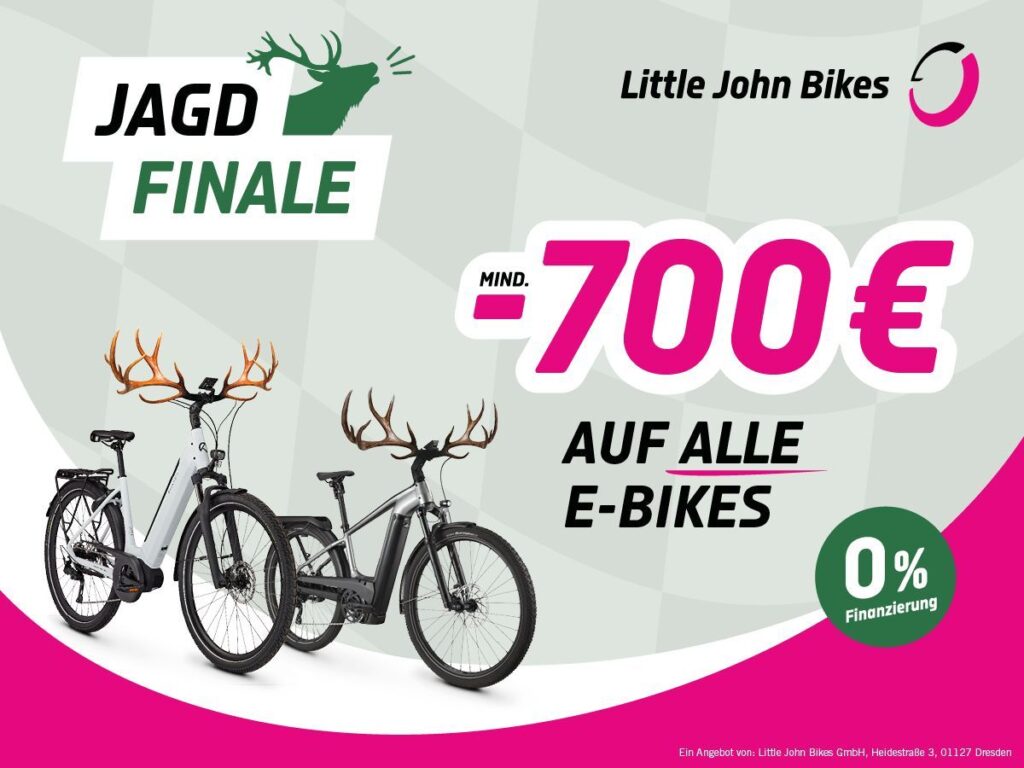 Jagdfinale: mind. -700 € auf alle E-Bikes (© © Little John Bikes GmbH)