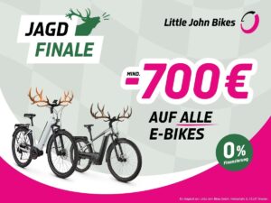 Jagdfinale: mind. -700 € auf alle E-Bikes (© © Little John Bikes GmbH)