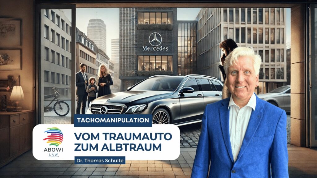 Tachomanipulation am Traumauto Mercedes E-Klasse - ABOWI Law (Die Bildrechte liegen bei dem Verfasser der Mitteilung.)