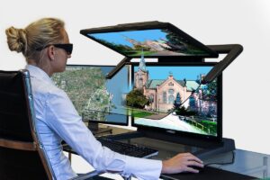 3D-Stereofähige Anwendung TerraStereo mit dem 3D PluraView: kompatibel und offiziell zertifiziert.  (© Schneider Digital)